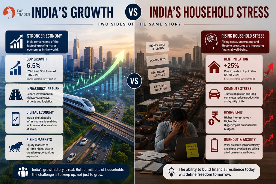 India Growth Vs Household Stress